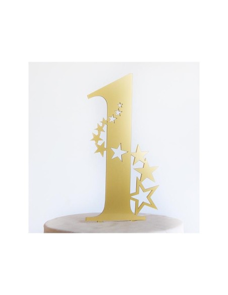 Topper 1 año en metacrilato para tartas