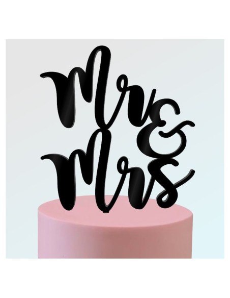 Toppers  boda en metacrilato para tartas