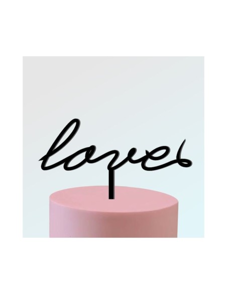 Topper LOVE en metacrilato para tartas