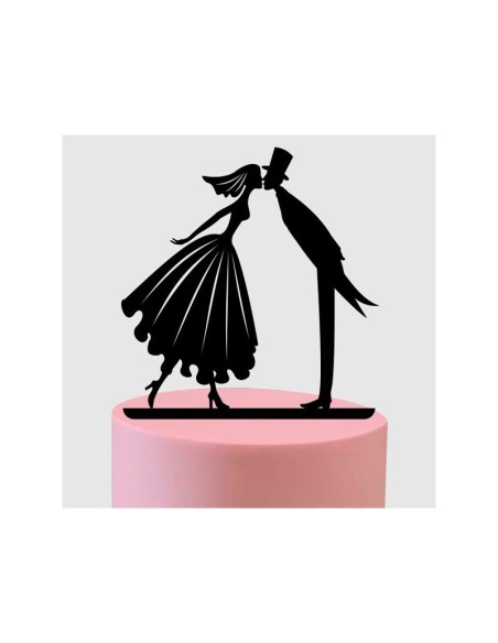 Topper para tarta pareja de novios Beso