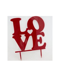 Topper LOVE en metacrilato para tartas