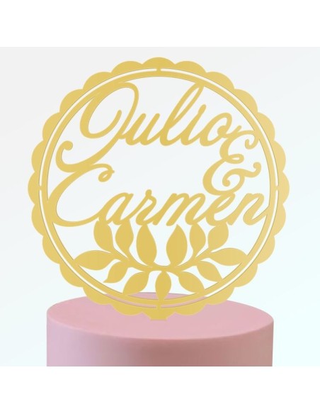 Toppers para tartas nombres orla