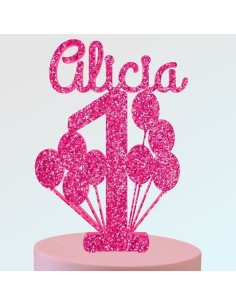 Topper cumple Globos