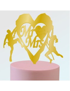 Toppers  boda en metacrilato para tartas