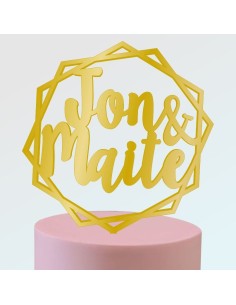 Toppers para tartas nombres geometrico