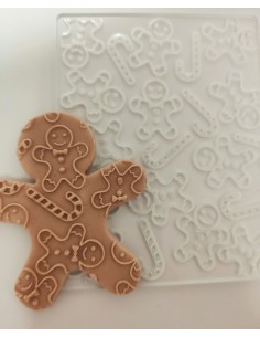 Placa textura jengibre y bastones Navidad 2