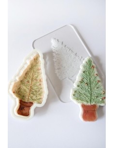 Placa relieve arbol ramas Navidad 2
