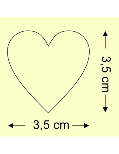 30 corazones papel azúcar de 3,5 cm. Impresos