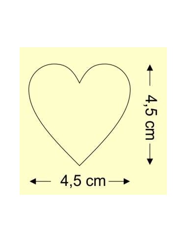 20 corazones papel azúcar de 4,5 cm. Impresos