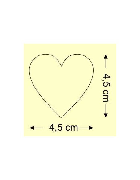 20 corazones papel azúcar de 4,5 cm. Impresos