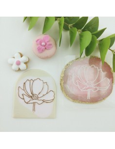 Placa textura flor lineal