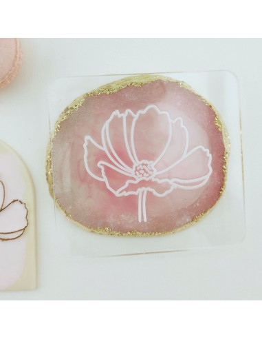 Placa textura flor lineal