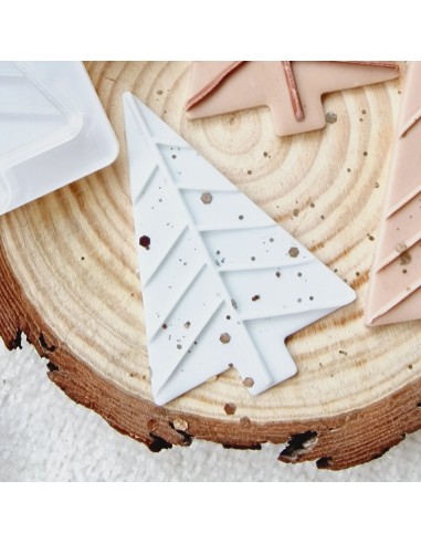 Sello relieve arbol de navidad nordico