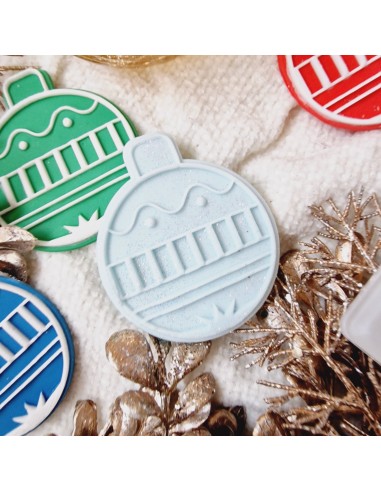 Sello relieve bola de navidad