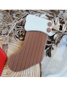 Sello relieve calcetin navidad 2
