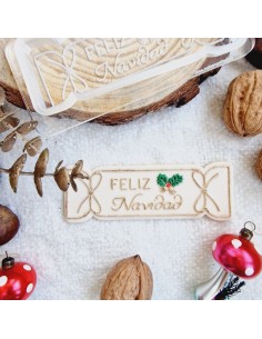 Placa textura caramelo feliz navidad 2