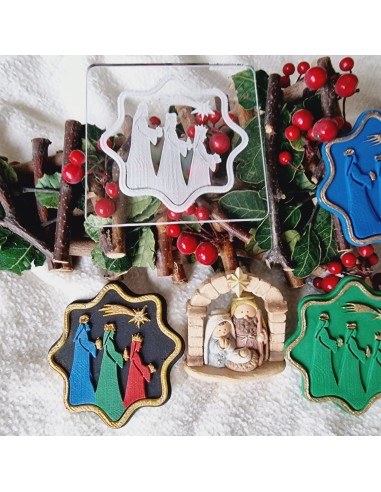 Sello relieve reyes magos