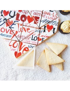 Cortador triangulo para puzzle corazon