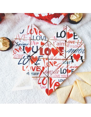 Cortador triangulo para puzzle corazon
