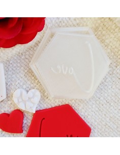 Cortador Hexagono con marcador love 2