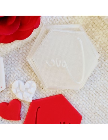 Cortador Hexagono con marcador love