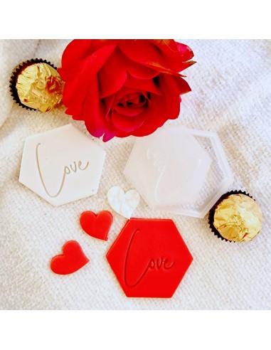 Cortador Hexagono con marcador love