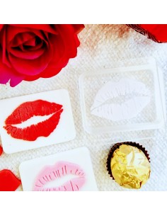 Sello relieve labios