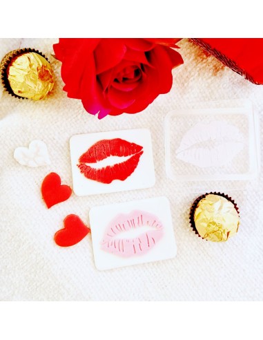 Sello relieve labios