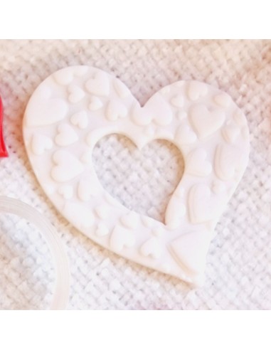 Placa textura corazones