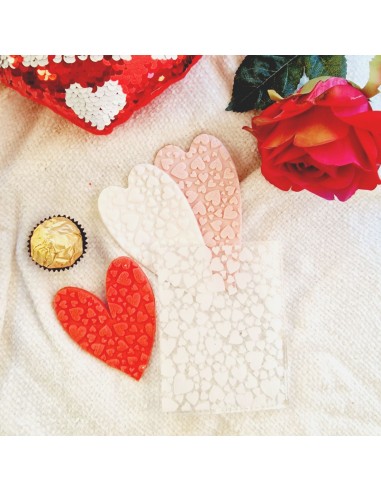 Placa textura corazones