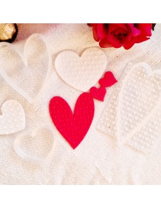 Placa textura corazones horizontales