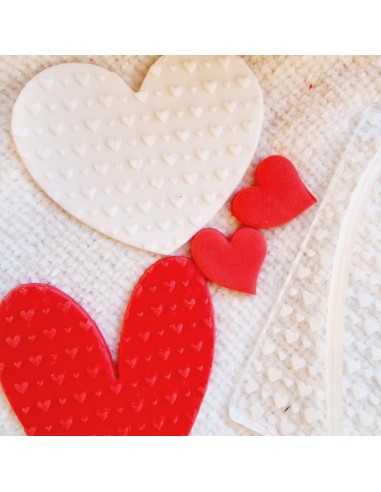 Placa textura corazones horizontales