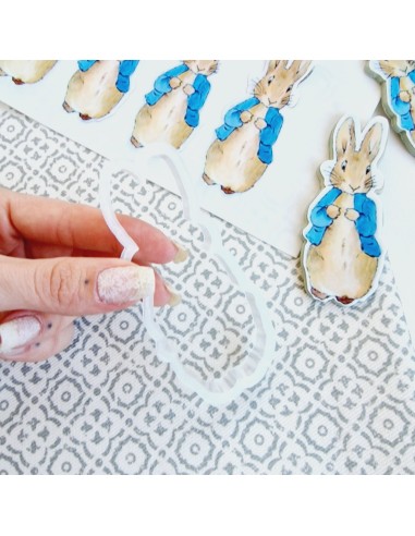 cortador con papel de azucar precortado peter rabbit