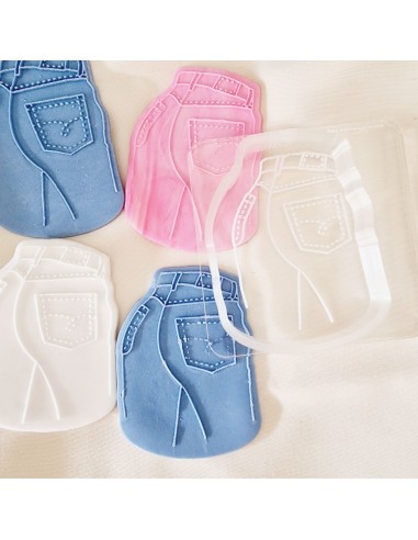Sello relieve pantalon vaquero