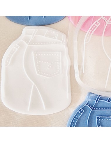 Sello relieve pantalon vaquero
