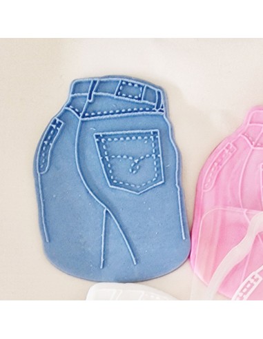 Sello relieve pantalon vaquero