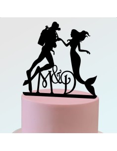 Toppers para tartas pareja de novios