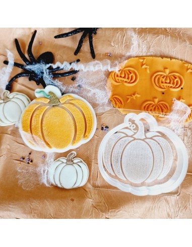 Sello relieve calabaza hallowen