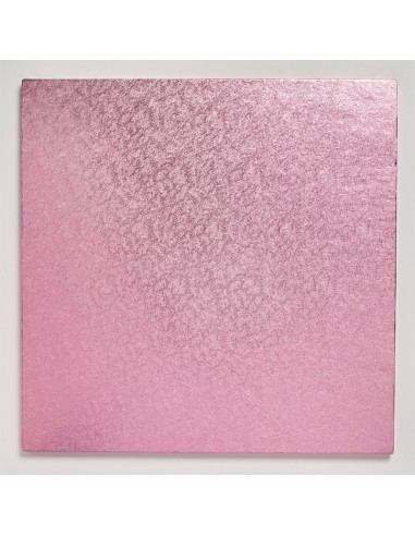 Base cuadrada rosa gruesa 25 cm