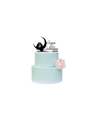 Topper Novios en la luna 