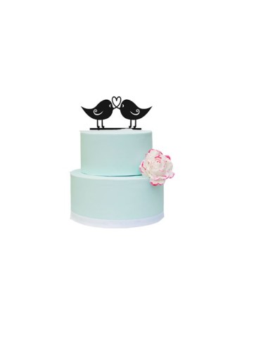 Topper pájaros enamorados