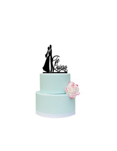 Topper Pareja de Novios "Te quiero" 2